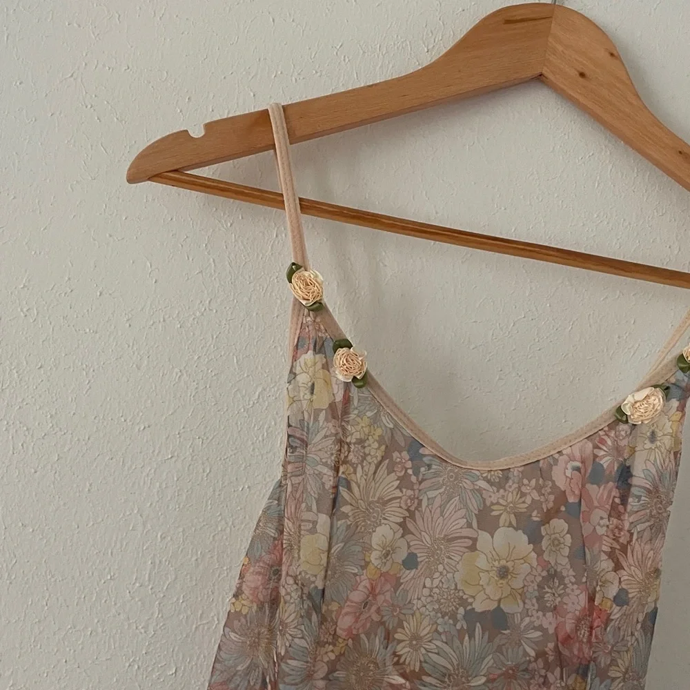 Floral Sheer Mini Dress Cover Up - Picture 9 of 16